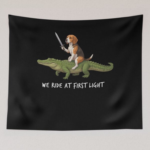 Item preview, We Ride at First Light Funny Beagle Crocodile Dog Lover designed and sold by TerryConnells.