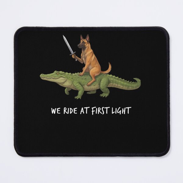 Item preview, We Ride at First Light Funny Belgian Malinois Crocodile Dog Lover designed and sold by TerryConnells.