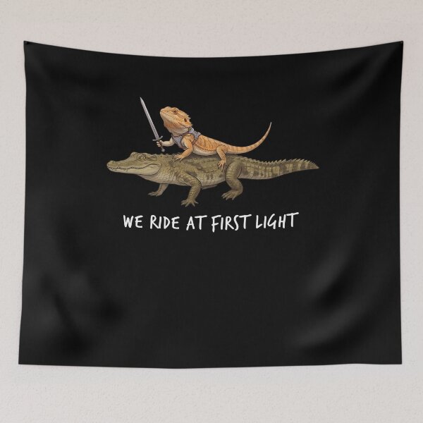 Item preview, We Ride at First Light Funny Bearded Dragon Crocodile Animal Lover designed and sold by TerryConnells.