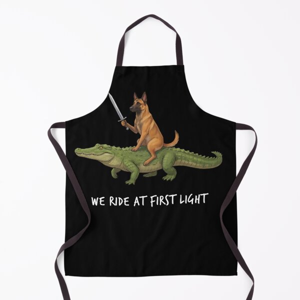 Item preview, We Ride at First Light Funny Belgian Malinois Crocodile Dog Lover designed and sold by TerryConnells.