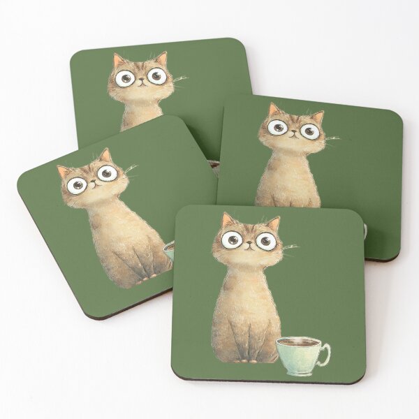 Item preview, Morning Cat in Need of Caffeine Shot designed and sold by Luna's World - Moody Vibes Studio.