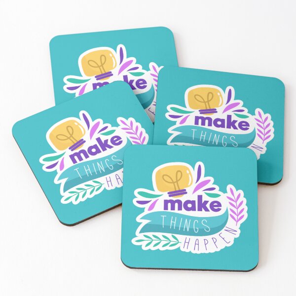 Item preview, Make Things Happen Motivational Quote – Creative Mindset Sticker designed and sold by PRFashions.