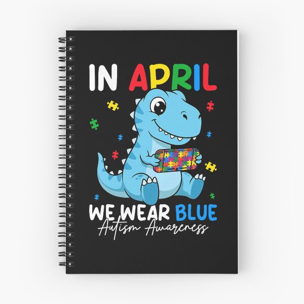 Item preview, Cute Dino Kids Autism Awareness In April We Wear Blue Theme designed and sold by ChrisyBonanno.