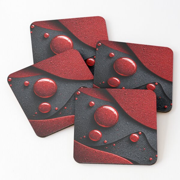Item preview, Bold Red and Black Liquid Abstract Bubble Design designed and sold by Kaleidoscope Print.