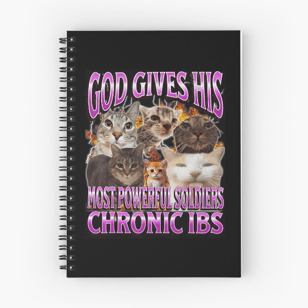 Item preview, God Gives His Most Powerful Soldiers Chronic IBS Funny Cat Meme designed and sold by tadmercado.