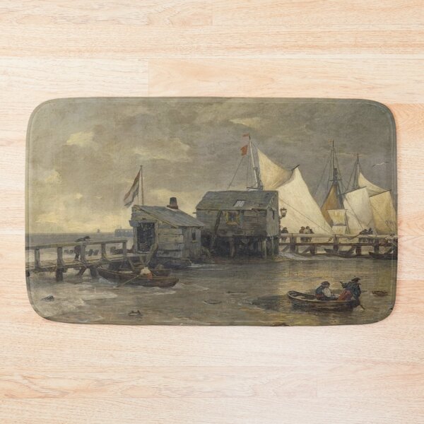 Item preview, Jetty with sailing boats designed and sold by SharonTheFirst.