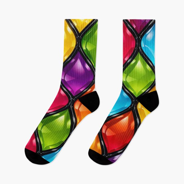 Item preview, Vibrant Rainbow Jewel Pattern Glossy Gem Abstract designed and sold by Kaleidoscope Print.