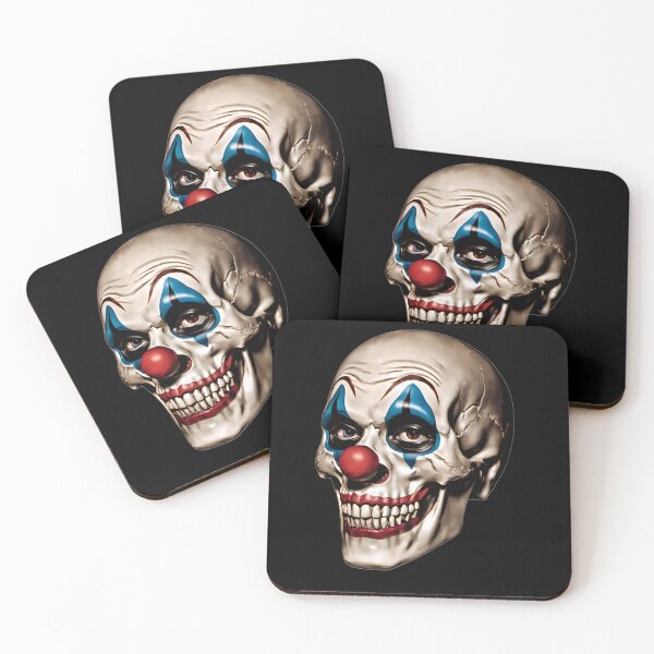 Item preview,  Creepy Clown Skull – Dark Horror Joker Style Skull Illustration designed and sold by AnimalAirtistry.