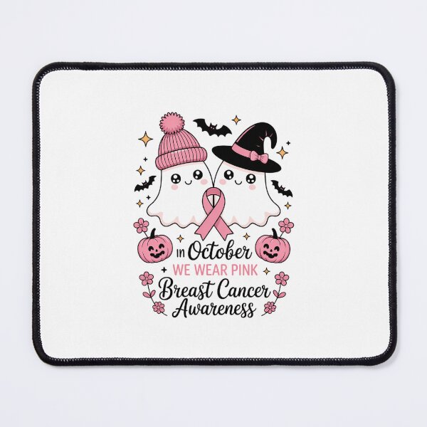 Item preview, in October We Wear Pink Ghost Witch Breast Cancer Awareness designed and sold by EllenJast.