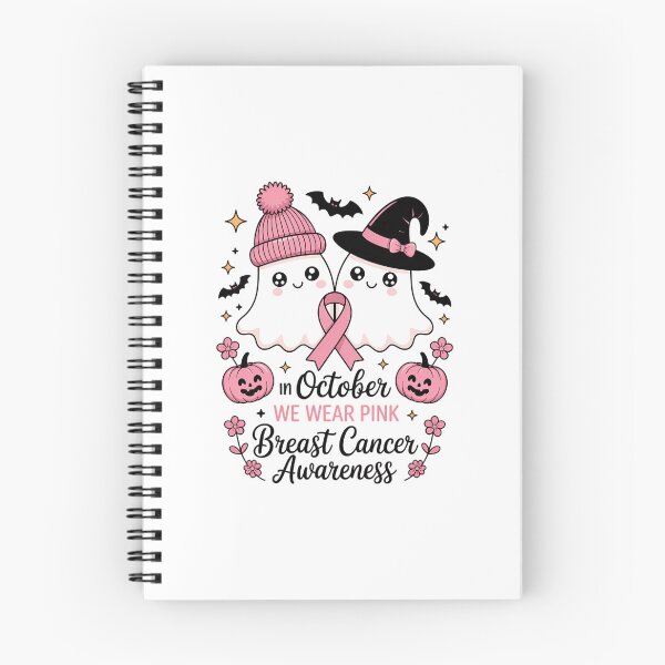 Item preview, in October We Wear Pink Ghost Witch Breast Cancer Awareness designed and sold by EllenJast.