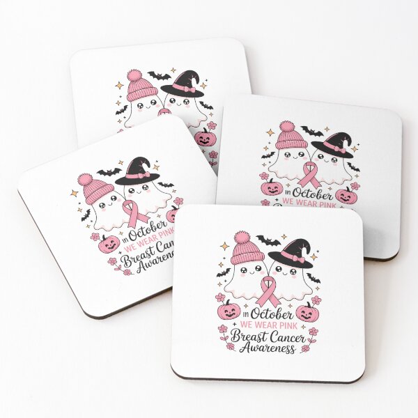 Item preview, in October We Wear Pink Ghost Witch Breast Cancer Awareness designed and sold by EllenJast.