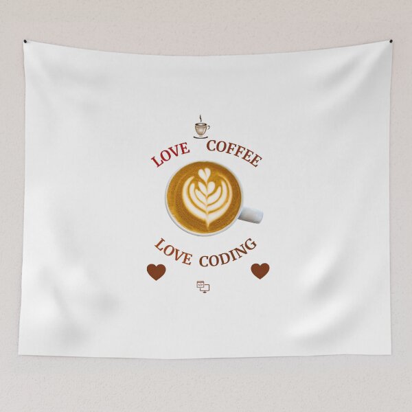 Item preview, LOVE COFFEE LOVE CODING  QUOTED  PRODUCTS FOR  PROGRAMMERS designed and sold by Brewgoodness.