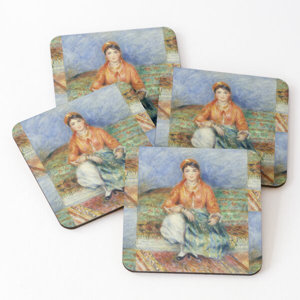 Item preview, Algerian Girl by Pierre-Auguste Renoir: Bohemian Impressionist Portrait Poster designed and sold by artofuniverse.