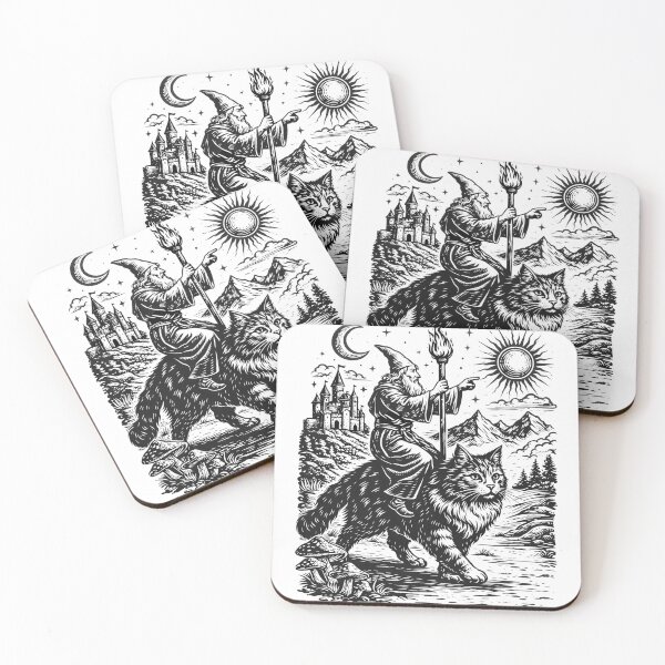 Item preview, Medieval Cat Rider Renaissance Fantasy designed and sold by Blok45.