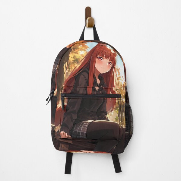 Item preview, Holo Spice And Wolf Cozy Hoodie Wolf Ears Autumn Park Portrait designed and sold by 108Recordings.
