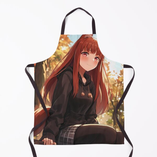Item preview, Holo Spice And Wolf Cozy Hoodie Wolf Ears Autumn Park Portrait designed and sold by 108Recordings.