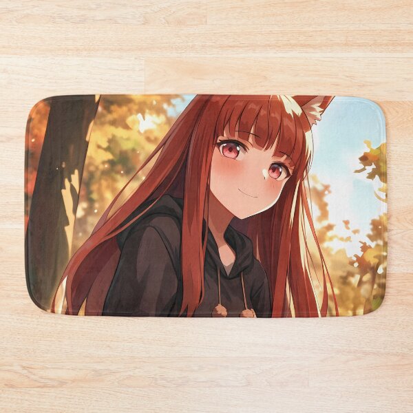 Item preview, Holo Spice And Wolf Cozy Hoodie Wolf Ears Autumn Park Portrait designed and sold by 108Recordings.