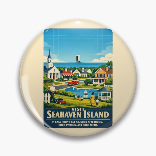 Item preview, Visit Seahaven Island Vintage Travel Poster designed and sold by agearb.