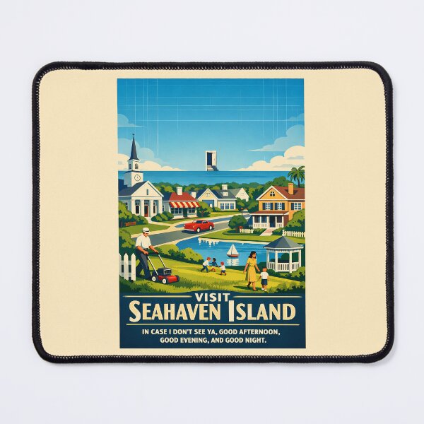 Item preview, Visit Seahaven Island Vintage Travel Poster designed and sold by agearb.
