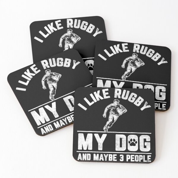 Item preview, I Like Rugby My Dog and Maybe 3 People Funny Saying designed and sold by GabrieSketcham.