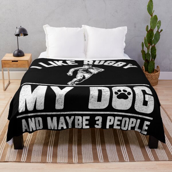 Item preview, I Like Rugby My Dog and Maybe 3 People Funny Saying designed and sold by GabrieSketcham.