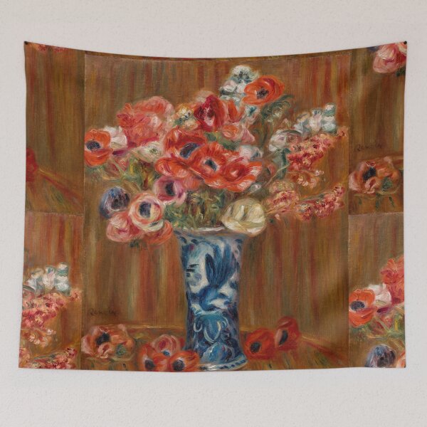 Item preview, Anemones Au Vase De Delft by Pierre-Auguste Renoir: Impressionist Floral Poster designed and sold by artofuniverse.