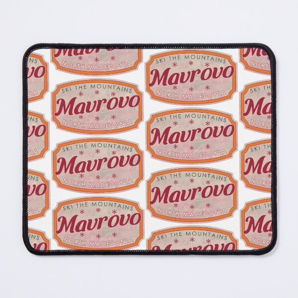 Item preview, Mavrovo, North Macedonia, Ski, textured skiing badge designed and sold by Wanderful-roads.