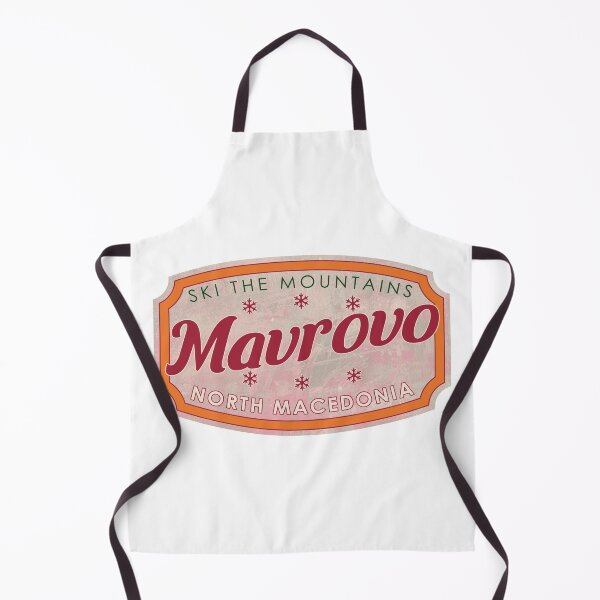Item preview, Mavrovo, North Macedonia, Ski, textured skiing badge designed and sold by Wanderful-roads.