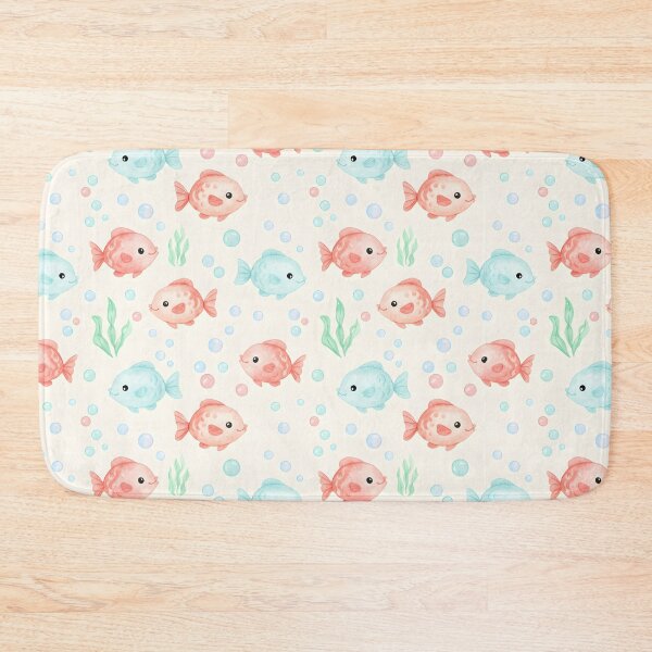 Item preview, Cute Fish Seamless Pattern designed and sold by naragon4289.