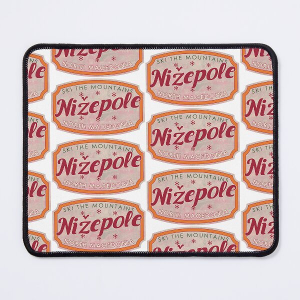 Item preview, Nižepole, North Macedonia, Ski, textured skiing badge designed and sold by Wanderful-roads.