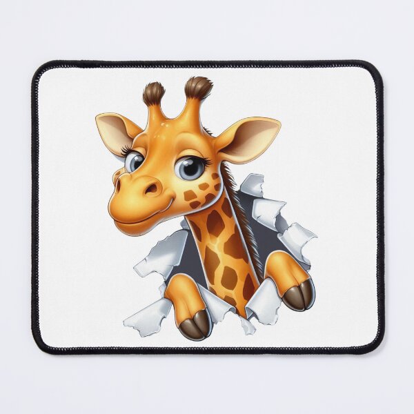 Item preview, Cute Giraffe Peeking Through Torn Paper designed and sold by KrisGraphic45.