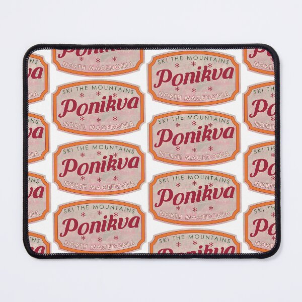 Item preview, Ponikva, North Macedonia, Ski, textured skiing badge designed and sold by Wanderful-roads.