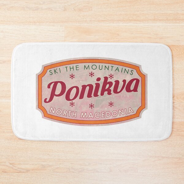 Item preview, Ponikva, North Macedonia, Ski, textured skiing badge designed and sold by Wanderful-roads.