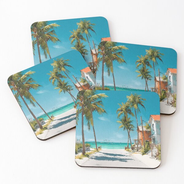 Item preview, Key Largo Minimal Tropical Street to Ocean designed and sold by daila70.