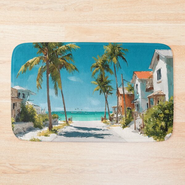 Item preview, Key Largo Minimal Tropical Street to Ocean designed and sold by daila70.