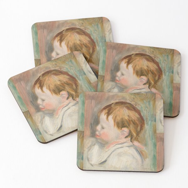 Item preview, Babys Head Tete Denfant Profil a Gauche by Pierre-Auguste Renoir: Child Portrait Print designed and sold by artofuniverse.