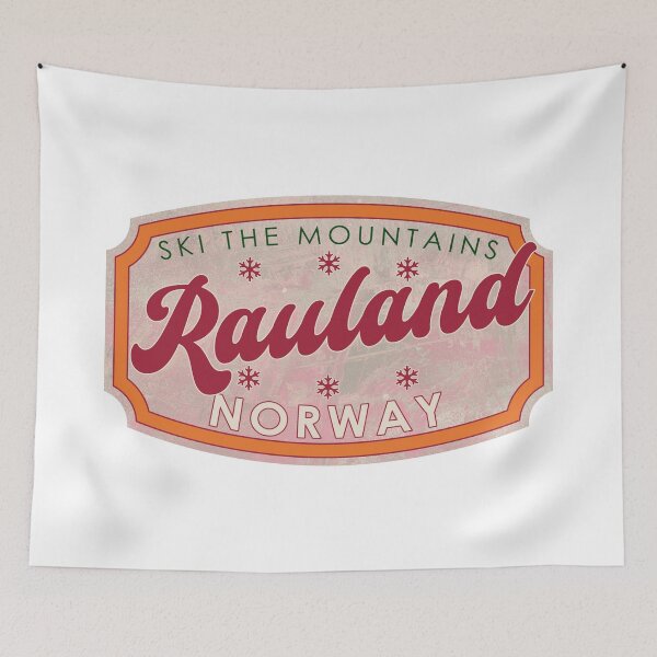 Item preview, Rauland, Norway, Ski, textured skiing badge designed and sold by Wanderful-roads.