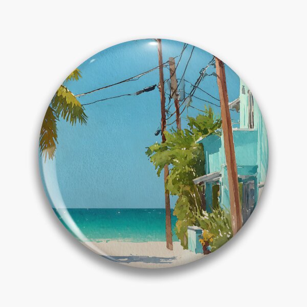 Item preview, Key Largo Clean Tropical Street with Ocean View designed and sold by daila70.