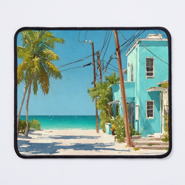 Item preview, Key Largo Clean Tropical Street with Ocean View designed and sold by daila70.