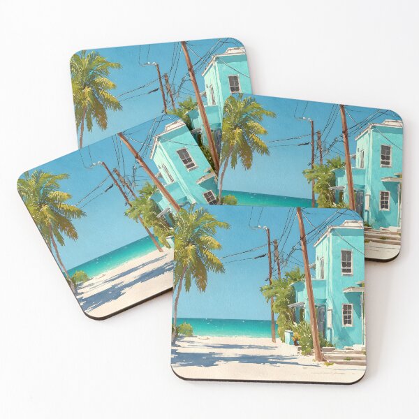 Item preview, Key Largo Clean Tropical Street with Ocean View designed and sold by daila70.