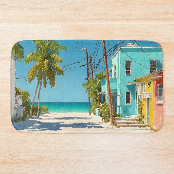 Item preview, Key Largo Clean Tropical Street with Ocean View designed and sold by daila70.