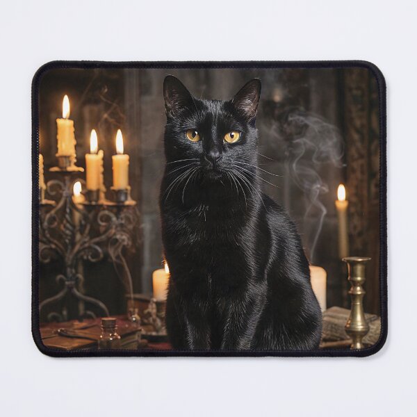 Item preview, Bombay Black Cat in a Candlelit Gothic Room designed and sold by Jaani-T.