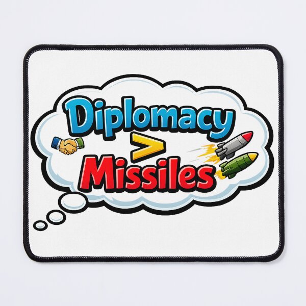 Item preview, Diplomacy Greater Than Missiles Design designed and sold by PalakKaurBhatia.