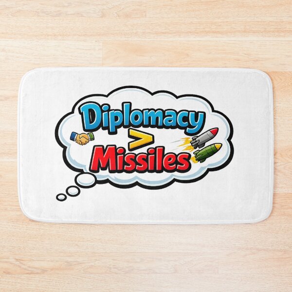Item preview, Diplomacy Greater Than Missiles Design designed and sold by PalakKaurBhatia.