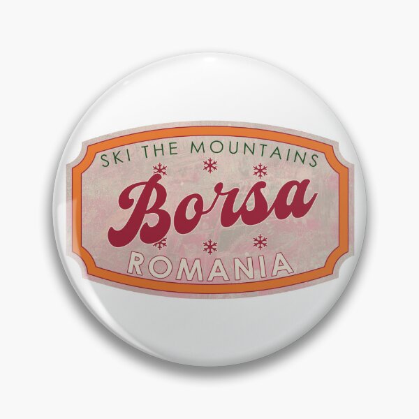 Item preview, borsa, Romania, Ski, textured skiing badge designed and sold by Wanderful-roads.