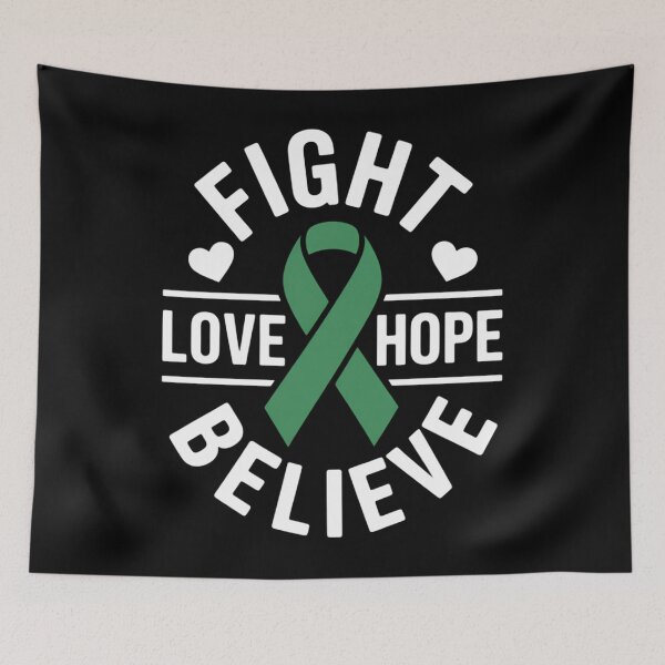 Item preview, Love Fight Hope Green Ribbon Gallbladder Awareness designed and sold by EllenJast.