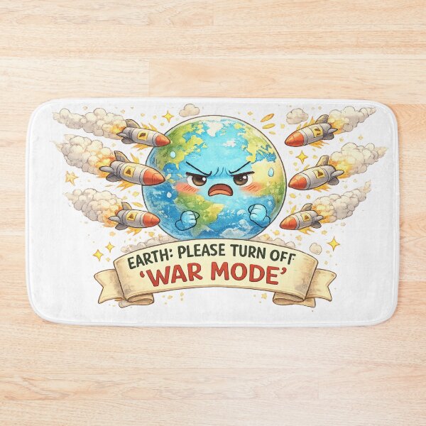 Item preview, World Peace Funny Earth Design designed and sold by PalakKaurBhatia.