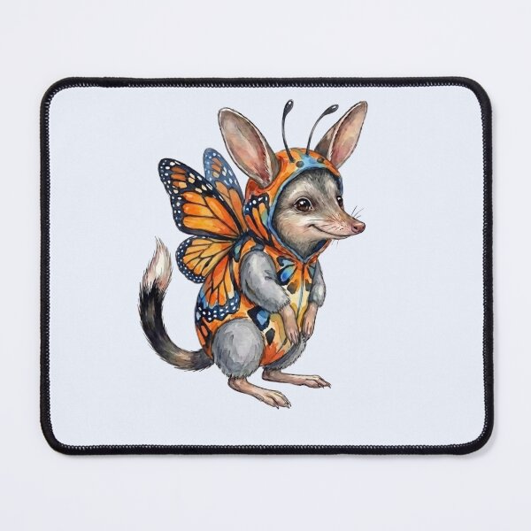 Item preview, Butterfly Wings Easter Bilby - Whimsical Watercolor Garden Art designed and sold by Wennebabs.