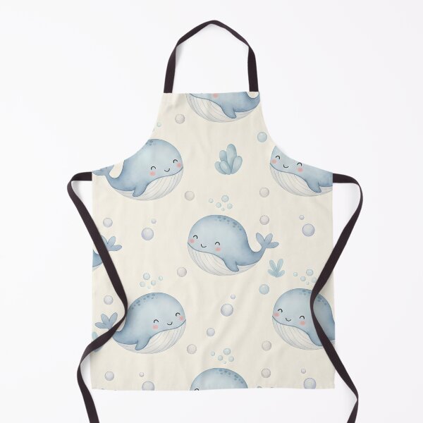 Item preview, Cute Baby Whale Seamless Pattern designed and sold by naragon4289.