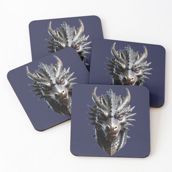 Item preview,  Black Dragon Head – Dark Fantasy Dragon Portrait Illustration designed and sold by AnimalAirtistry.